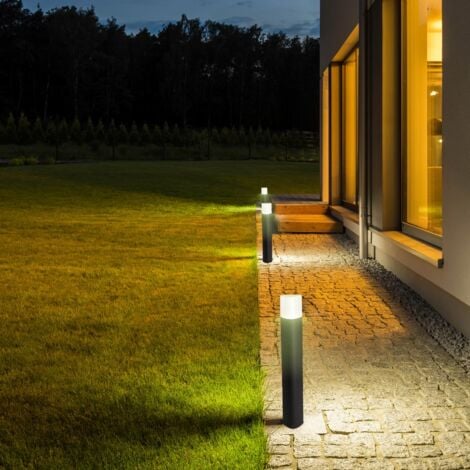 FORLIGHT Balise de Jardin Ip44 Mandela 800Mm E27 15W Gris Urbain 1500Lm