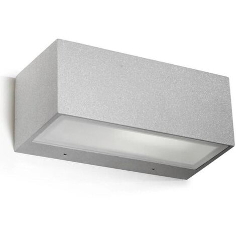 Leds-C4 Nemesis Aluminium - Applique murale extérieure à 1 ampoule grise IP54, E27