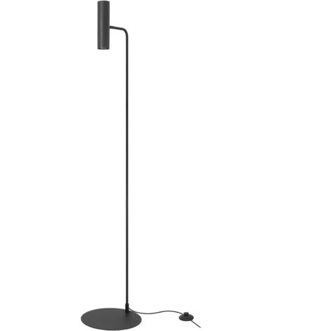 Meds - Lámpara de Pie de Salón de Metal Minimalista de Color Negro para Bombilla GU10 con Cabezal Orientable (1/5)