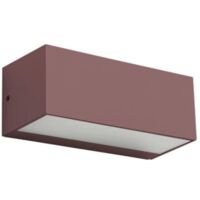 Ara aplique exterior rectangular marrón para bombilla E27