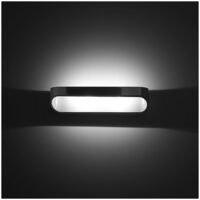 Oval Aplique interiro empotrado a la pared con luz blanco caldido 3000k color aluminio satinado