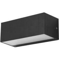 Ara big aplique exterior de empotrable de pared para bombilla E27 en color gris