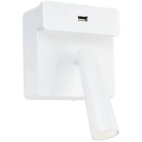 Leds-C4 Gamma - Liseuse Murale LED USB Blanc 175lm 2700K