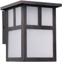 Forlight Osaka Rustic Japanese Style Outdoor Wall Light. Lanterne murale pour E27 Ampoule. Lampe murale pour jardin et terrasse IP23. Brun rouille