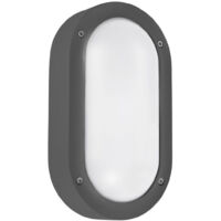 LedsC4 Applique Ip65 Basic Oval Aluminium Gris Urbain