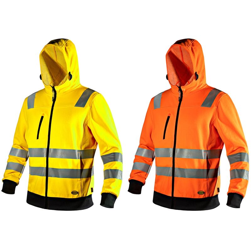 Sudadera de trabajo de alta visibilidad Diadora Hoodie zip HV - Amarillo -