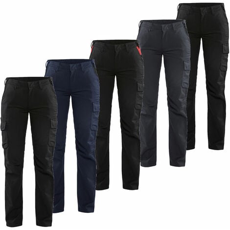 Pantalones de trabajo para mujeres Blaklader 7144 Industria Stretch - XS -  Negro /Rojo