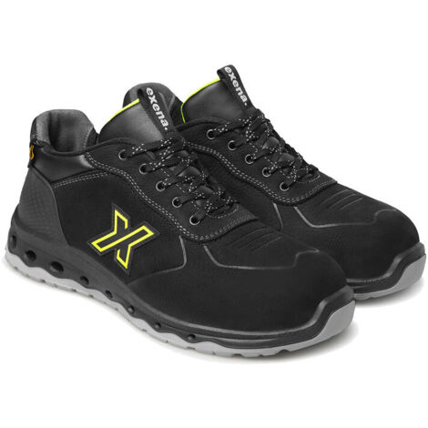 Exena Storm SARDAIGNE_20 S3 SRC – Chaussures Sécurité Homme Cuir Noir, Semelle Antidérapante, Confort Quotidien Travail