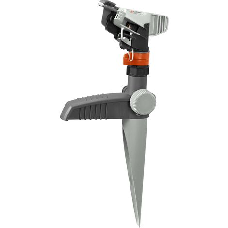 GARDENA Aspersor de riego de impacto sectorial con enclavamiento Premium de pincho para superficies de riego de 490 m2, alcance 12,5 m (8136-20)