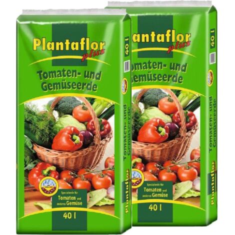 Plantaflor Plus Tomatenerde, Gemüseerde, Paprikaerde, Gurkenerde, Gartenerde