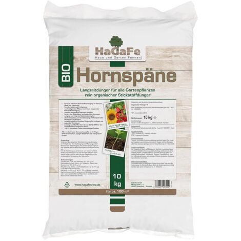 HaGaFe Bio Hornspäne, Gartendünger, Dünger, Gemüsedünger, Stickstoffdünger, rein organisch