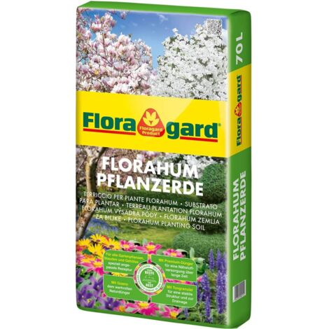Floragard Florahum Pflanzerde 70L, Gartenerde, Blumenerde, Erde