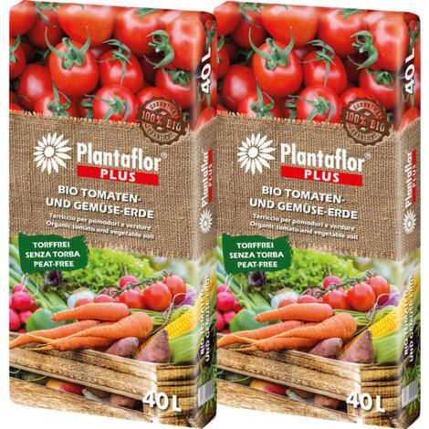 Plantaflor Plus BIO Tomatenerde, Gemüseerde, torffrei, Paprikaerde, Gurkenerde