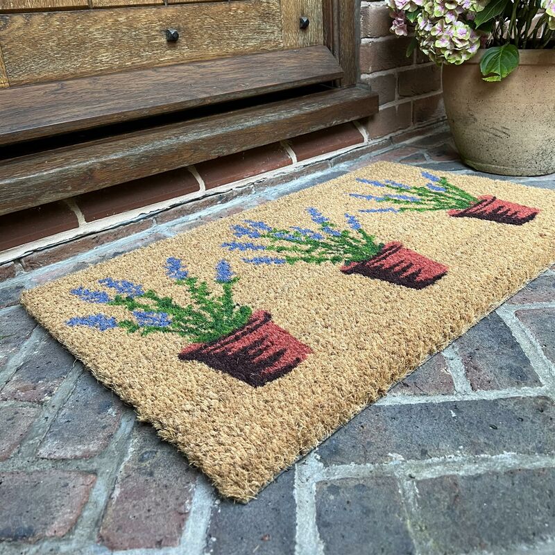 Heavy Duty Boston Door Mat Rubber Scraper Indoor Outdoor Wire Brush Coir  39x59cm