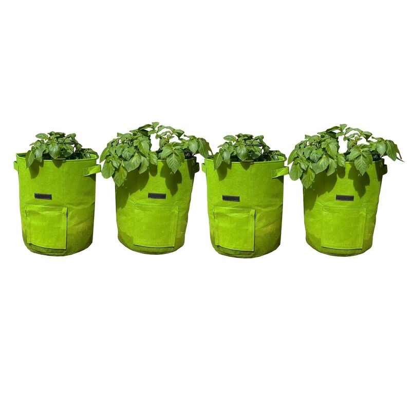 4pcs Potato Grow Bags, Potato Planters With Flap And Handles, Vegetables  Garden Planting Bags For Onion, Fruits, Tomato, Carrot (7 Gallon)