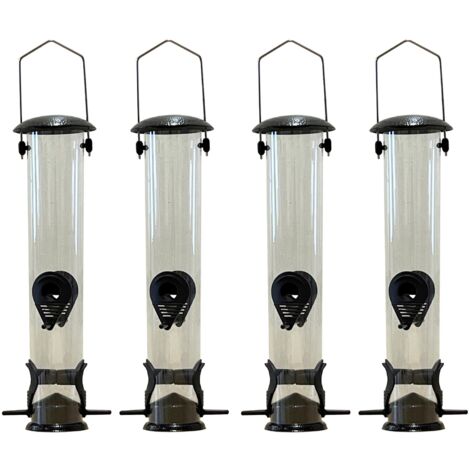 Large Hanging Bird Seed Feeders (Set of 4) (1/5)