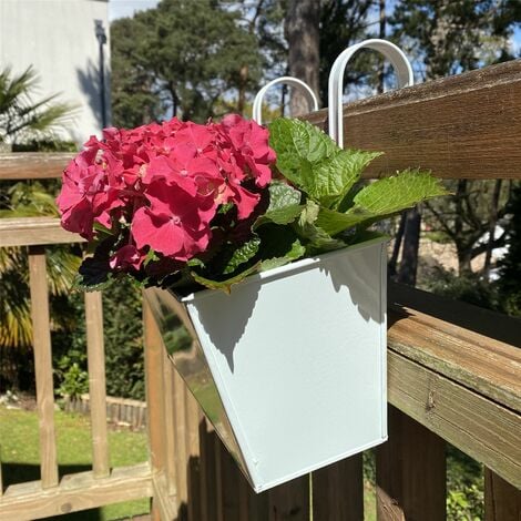 Ice White Balcony Hanging Planters (Set of 2)