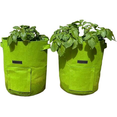 Potato Planter Grow Bags 37 Litre (Set of 2) Non - Woven Aeration Fabric  Pots