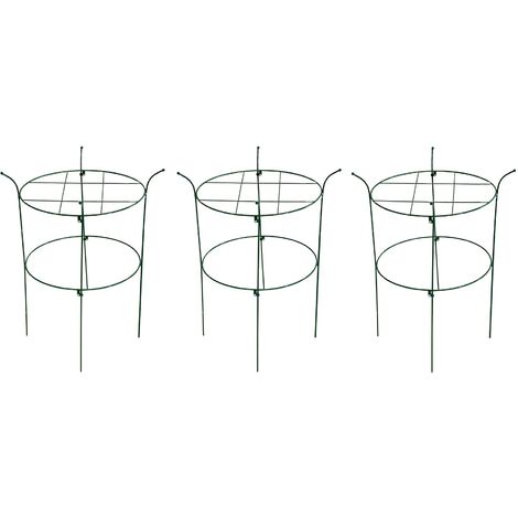 Pack of 3 Peony Circular Metal Plant Supports (90cm)