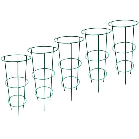 Pack of 5 Conical Garden Plant Support Rings (48cm)