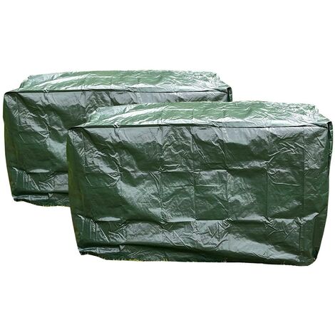 Waterproof 3 Seater Garden Bench Cover (1.6m) Set of 2