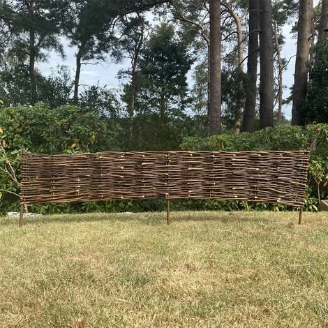 Willow Hurdles Lawn Edging (120cm x 20cm) - 5 Panels