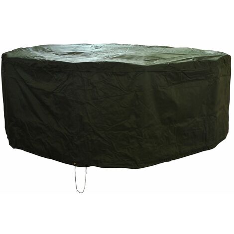 Premium 6-8 Seater Large Round Green Patio Garden Furniture Cover (2.5m)