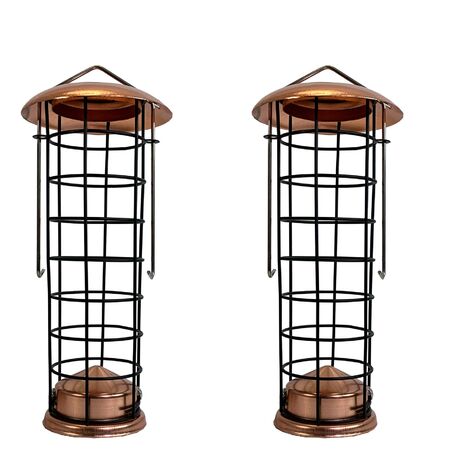 Copper Style Hanging Bird Suet Fat Ball Feeder (Set of 2) (1/5)