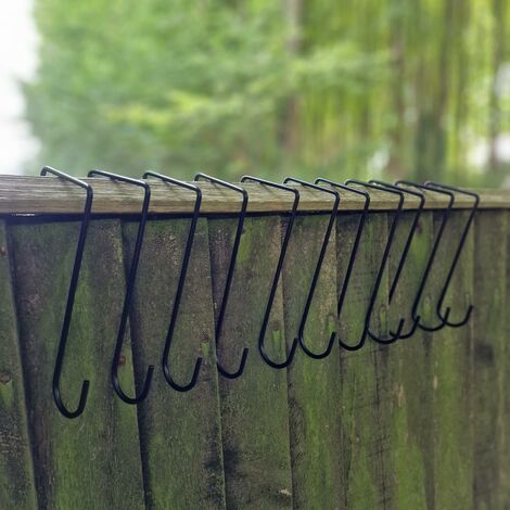 20cm Bracket Fence Panel Hooks (Set of 12)