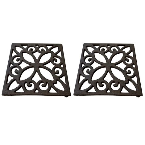 Cast Iron Square Table Trivet (Pack of 2) (1/5)