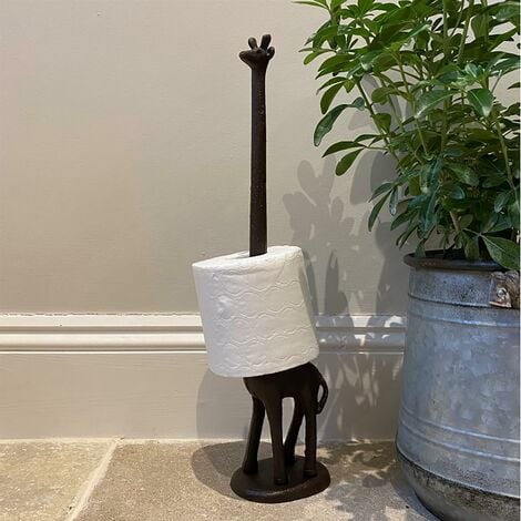 Giraffe Loo Roll Holder in Cast Iron (Set of 2)