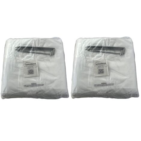 Set of 2 Fleece Garden Plant Frost Protection Sheets 2m x 20m + 10 Metal Pegs (20g/sqm)