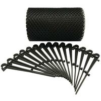 Gutter Protection Mesh Guard with 15 Fixing Clips (6m x 17.5cm)