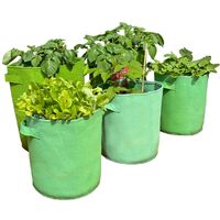 Potato & Vegetable Planter Grow Bags (Set of 5) Non - Woven Aeration Fabric Pots