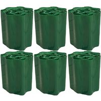 Flexible Lawn Edging - Green Plastic (9m x 15cm Roll) Pack of 6 Rolls