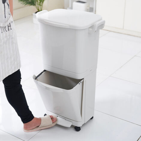 Cestino Portarifiuti In Rete D'acciaio Inox Per Riciclaggio | Design Moderno Per Casa E Ufficio | 22x28,5 Cm - 4