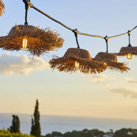 Ghirlanda Luminosa A LED Oro Con Edera - 2 Metri, Luce Bianca Calda, Alimentazione A Batteria, Decorazione Interni Per Natale E Autunno