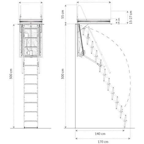 Escalier Escamotable PANTO 50x70