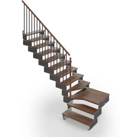 Composity - Escalier quart tournant - Largeur 74 cm - 12 Marches