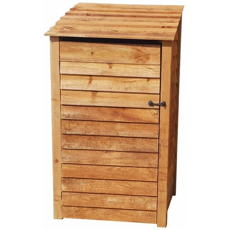 Wooden log store, with door (W-79cm, H-180cm, brown finish)
