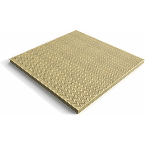 Wooden decking kit - complete self-assembly DIY kit (3m x 3m, light green (natural finish))