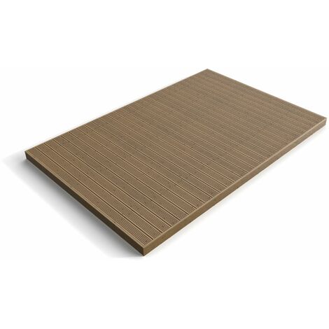 Wooden decking kit - complete self-assembly DIY kit (2.4m x 3.6m, rustic brown finish)