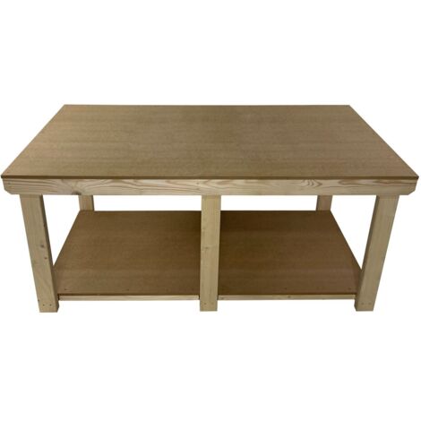 Workbench MDF top, large heavy-duty table (H-90cm, D-120cm, L-180cm)