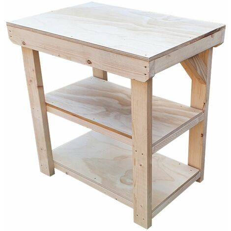 Express Workmate, Wooden Workbench Range, Toolsa 18mm,  3ft(90cm), Double shelf (1/2)