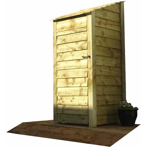 Wooden log store, with door (W-79cm, H-180cm, natural light-green finish)