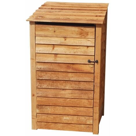 Wooden log store, with door (W-79cm, H-180cm, brown finish)