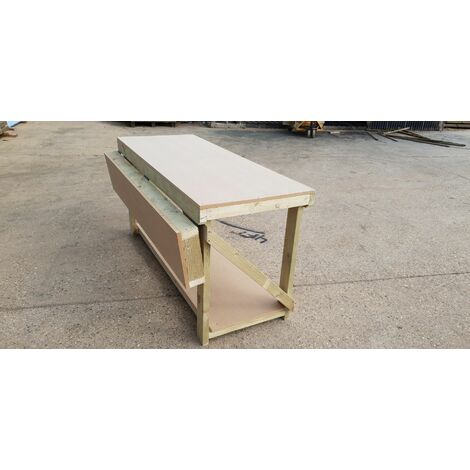Wooden MDF Top Workbench With Extendable Working Surface, 4ft (120cm)