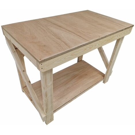 Wooden Eucalyptus PLY Top Workbench, 5ft (150cm)