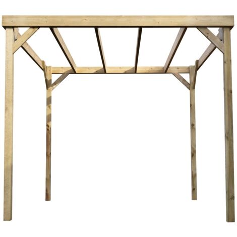 Box pergola, wooden diy kit , 2.4m x 3.6m (Natural finish)