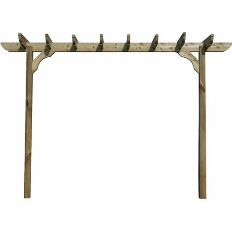 Corbel Single Beam Pergola, Plant Climbing Arbour, 3.6m (2 Uprights), Light green (1/4)